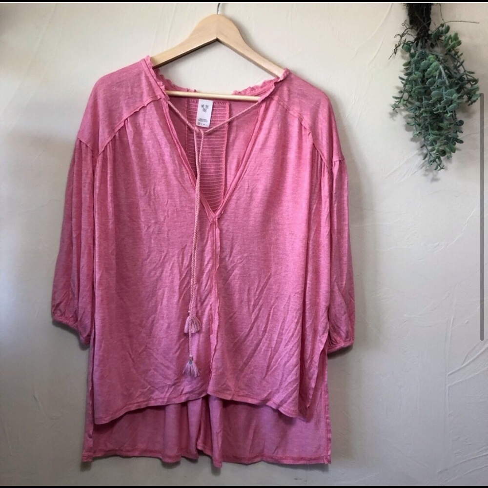 We the Free Just a Henley Tassle Top - Picture 3 of 5